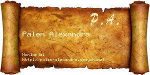 Palen Alexandra névjegykártya